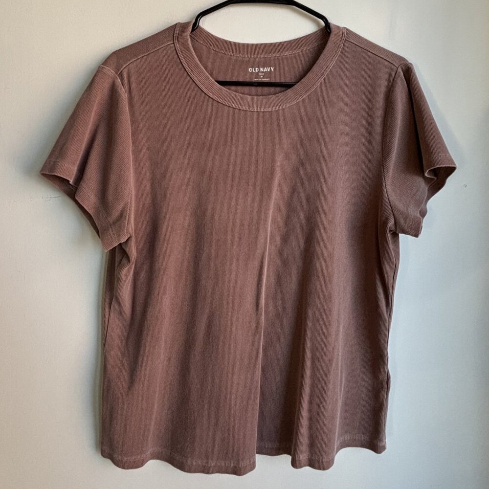 Old Navy Ribbed T-Shirt - Warm Taupe - XL